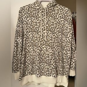 Leopard American Eagle hoodie, size Small but fits like an XL